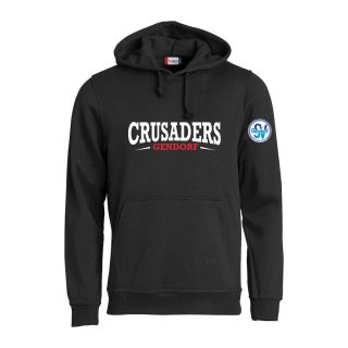 Crusaders Fan-Hoody "Big-Logo"  Senior - Schwarz XS