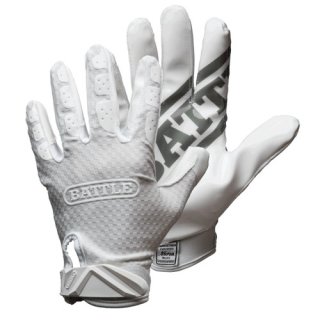 Battle Triple Threat Receiver Glove - White L